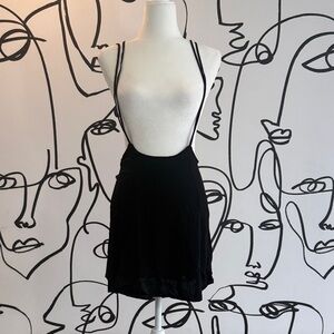 Sparkle & Fade Black Double-Strap Mini Dress